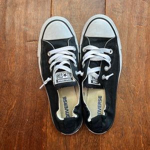 Black converse shoreline slip on size 7